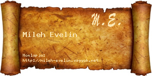 Mileh Evelin névjegykártya